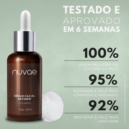 Sérum Facial Anti-idade Nuvae Retinew Com Cycloretin Rejuvenescimento e Renovação